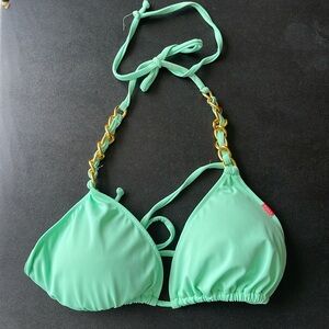 Doll Swim Triangle Gold Chain Bikini Top